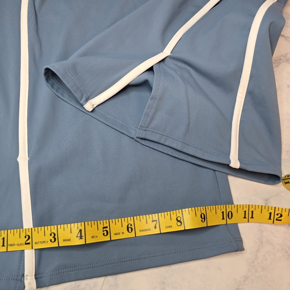 JoyLab Piped Tank Jumpsuit Sleeveless Small Blue White Relaxed Fit - Picture 12 of 13
